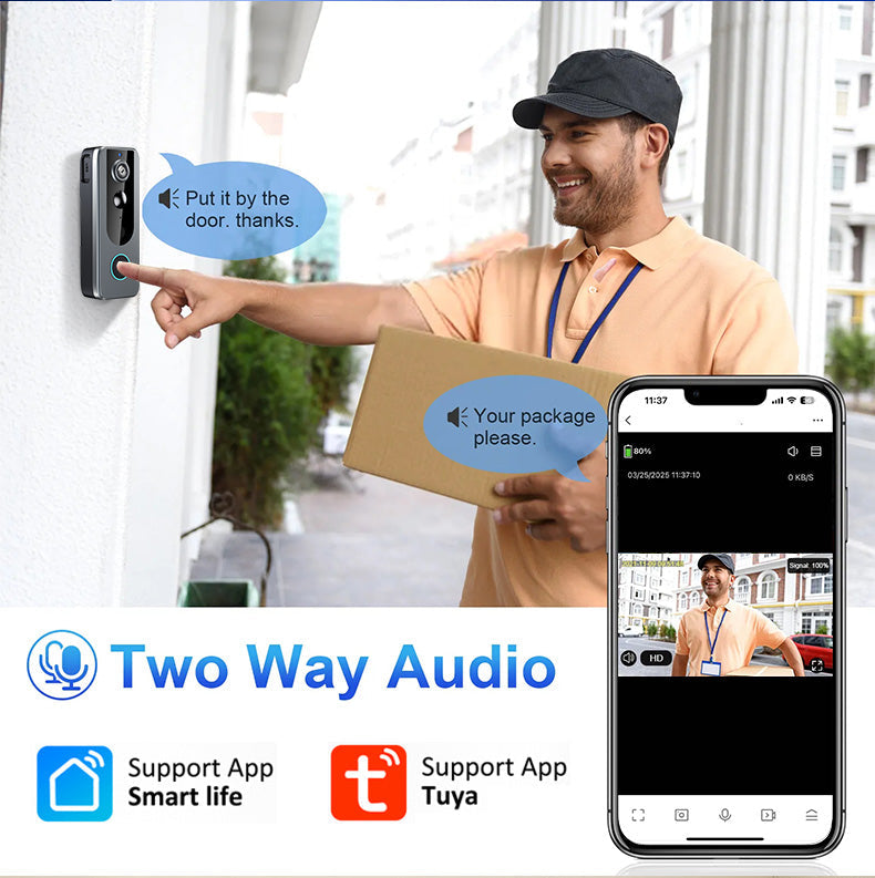 GuardianBell Pro – Smart WiFi Doorbell & Security Cam in One