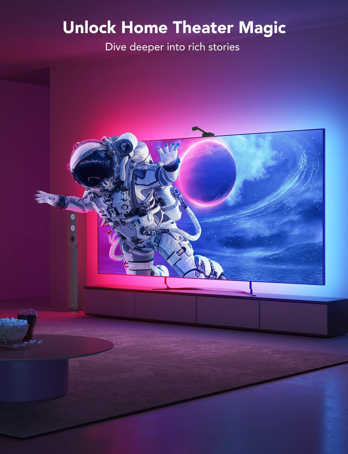 GlowSync™ HD – Smart LED TV Backlight Strip with Real-Time Screen Sync (50–65” TVs Only)