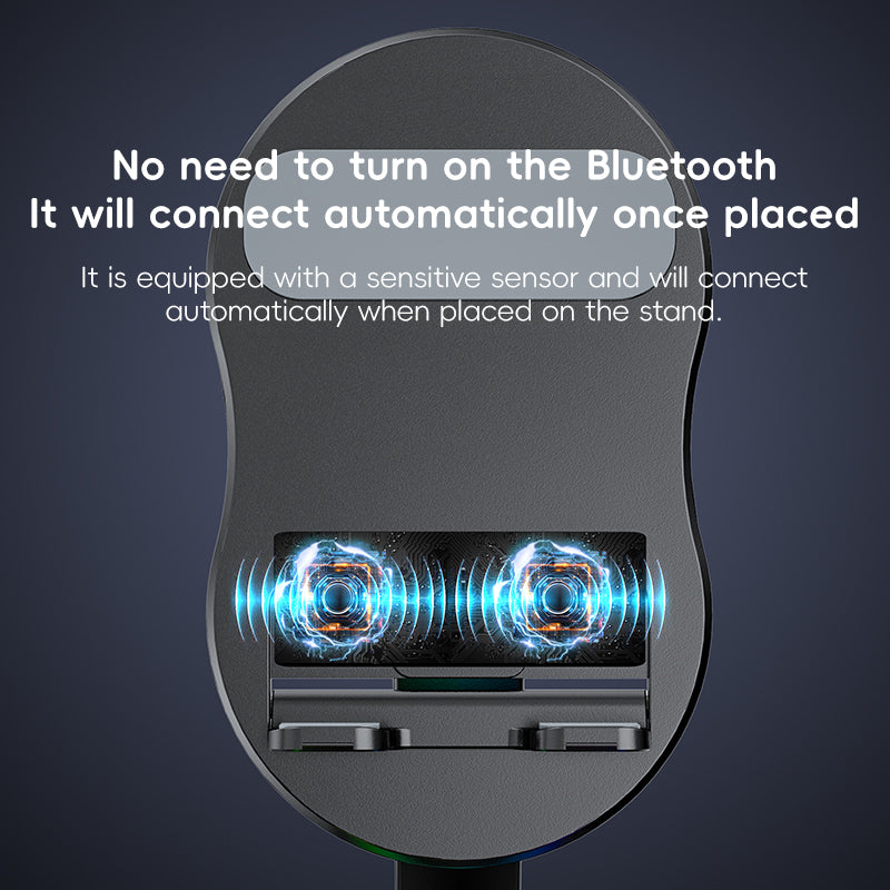 SonicDrop Dock – No-Pair Magic Speaker & Charging Stand