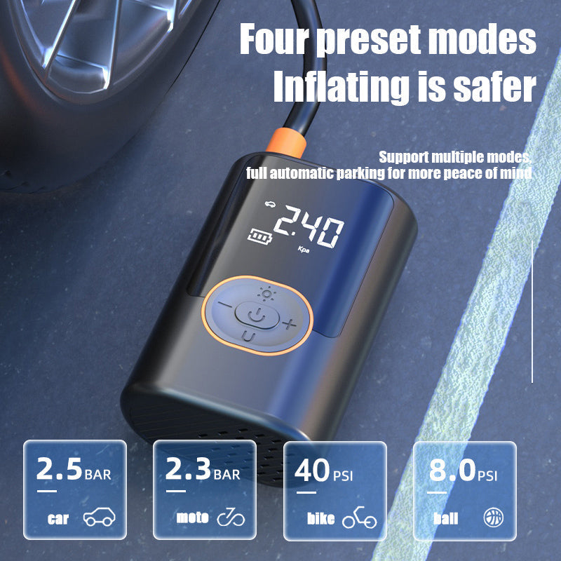 AirCore S1 – Smart Portable Tire Inflator | Wireless + Wired + Power Bank