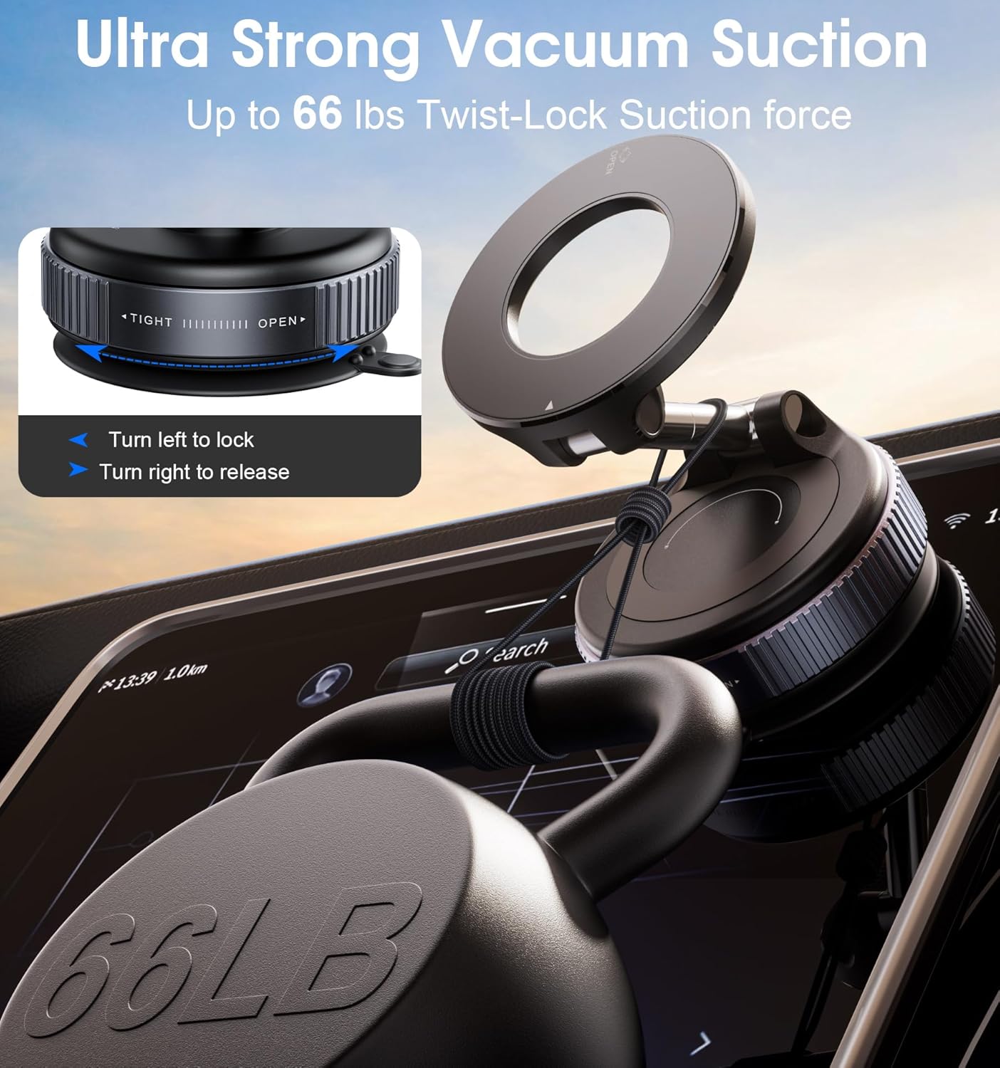 Snanen 360° Magnetic Suction Phone Mount - The Ultimate Hands-Free Holder
